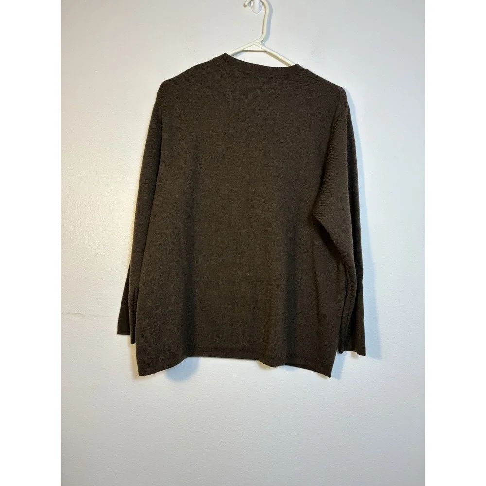 Carla Ferroni by Lady‎ Jane wool blend Cardigan  Size XL Brown Made in Italy - Picture 4 of 8